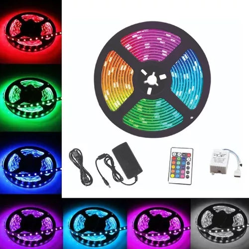 Cinta Led 5 Metros Rgb - Con Control Remoto